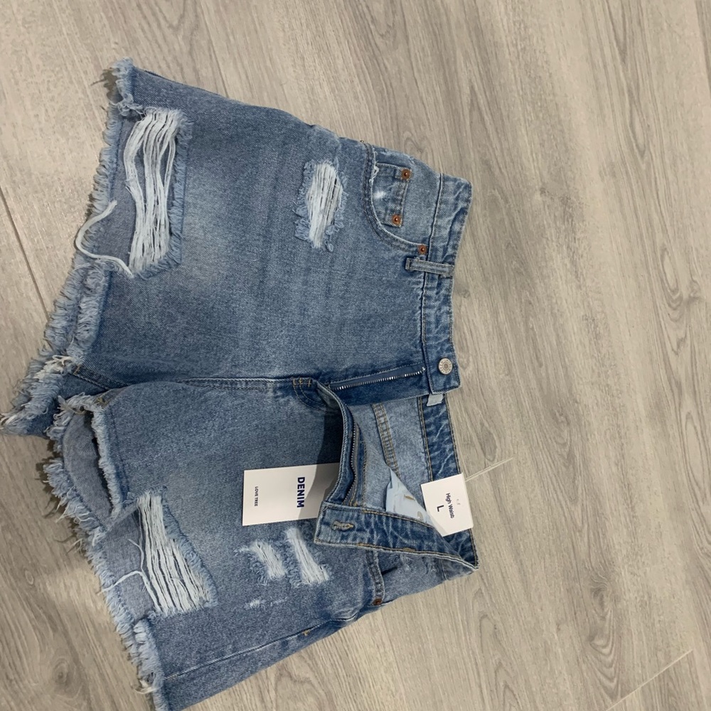 High waist denim boutique shorts